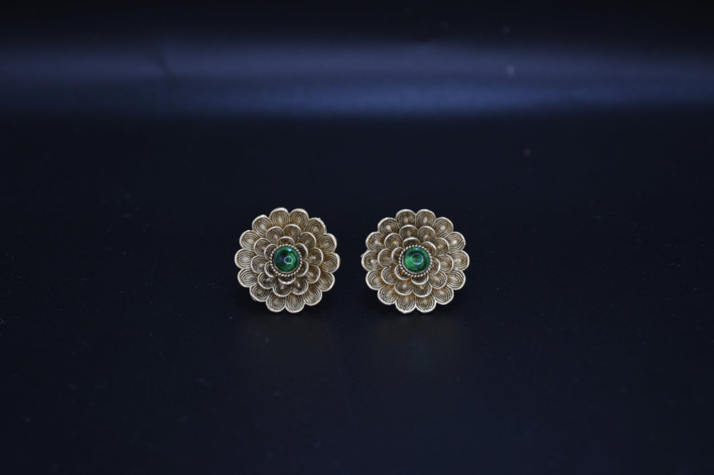 Traditional Gold Floral Earrings