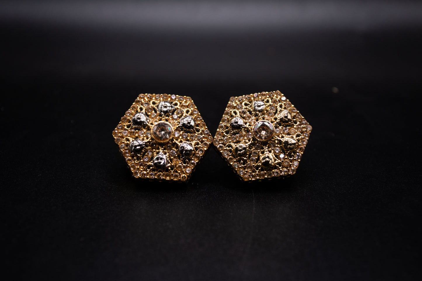 Regal Hexagonal Earrings