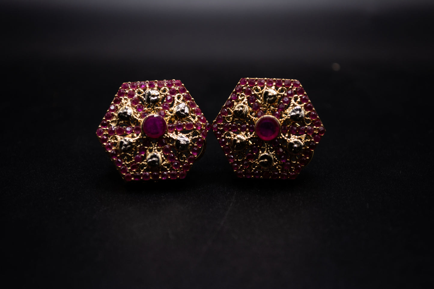Regal Hexagonal Earrings