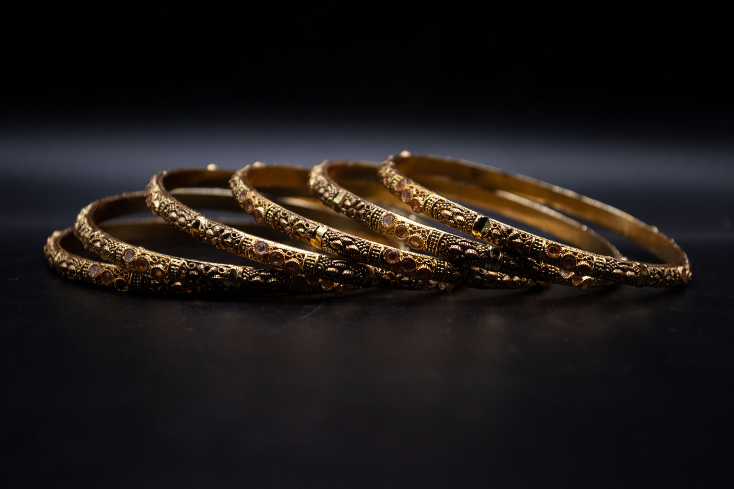 4 piece Traditional Gold-Plated Bangles
