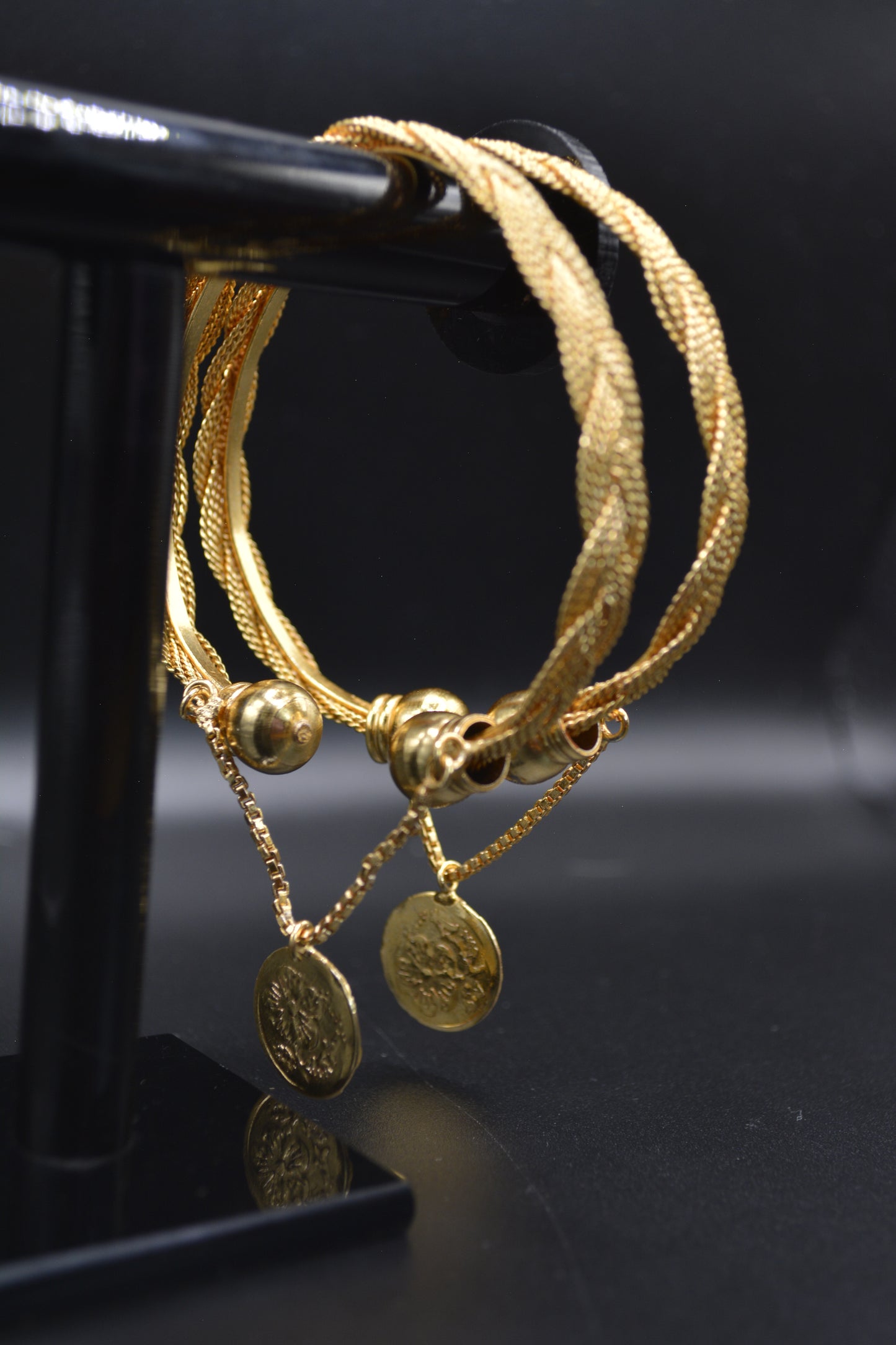 2 Piece Coin Bracelet (free Size Openable)