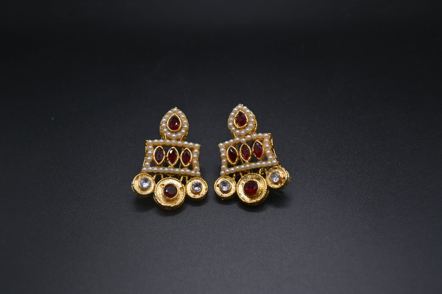 Ornate Red Earrings