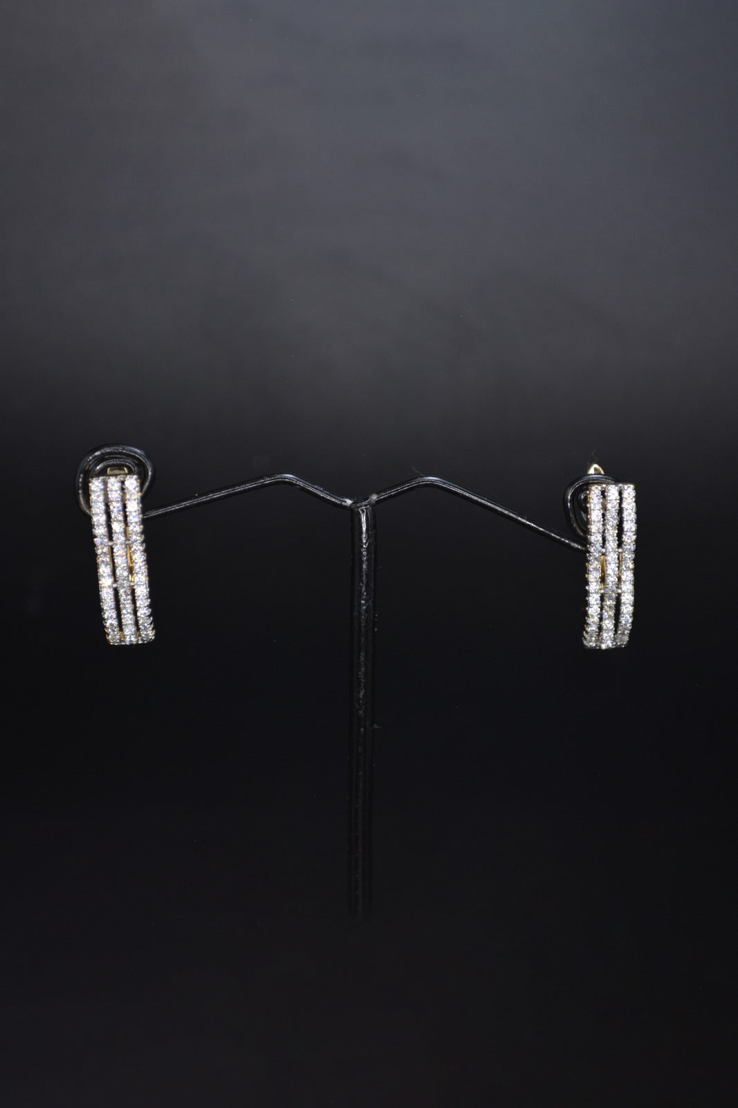Luxurious Triple Row Hoop Earrings