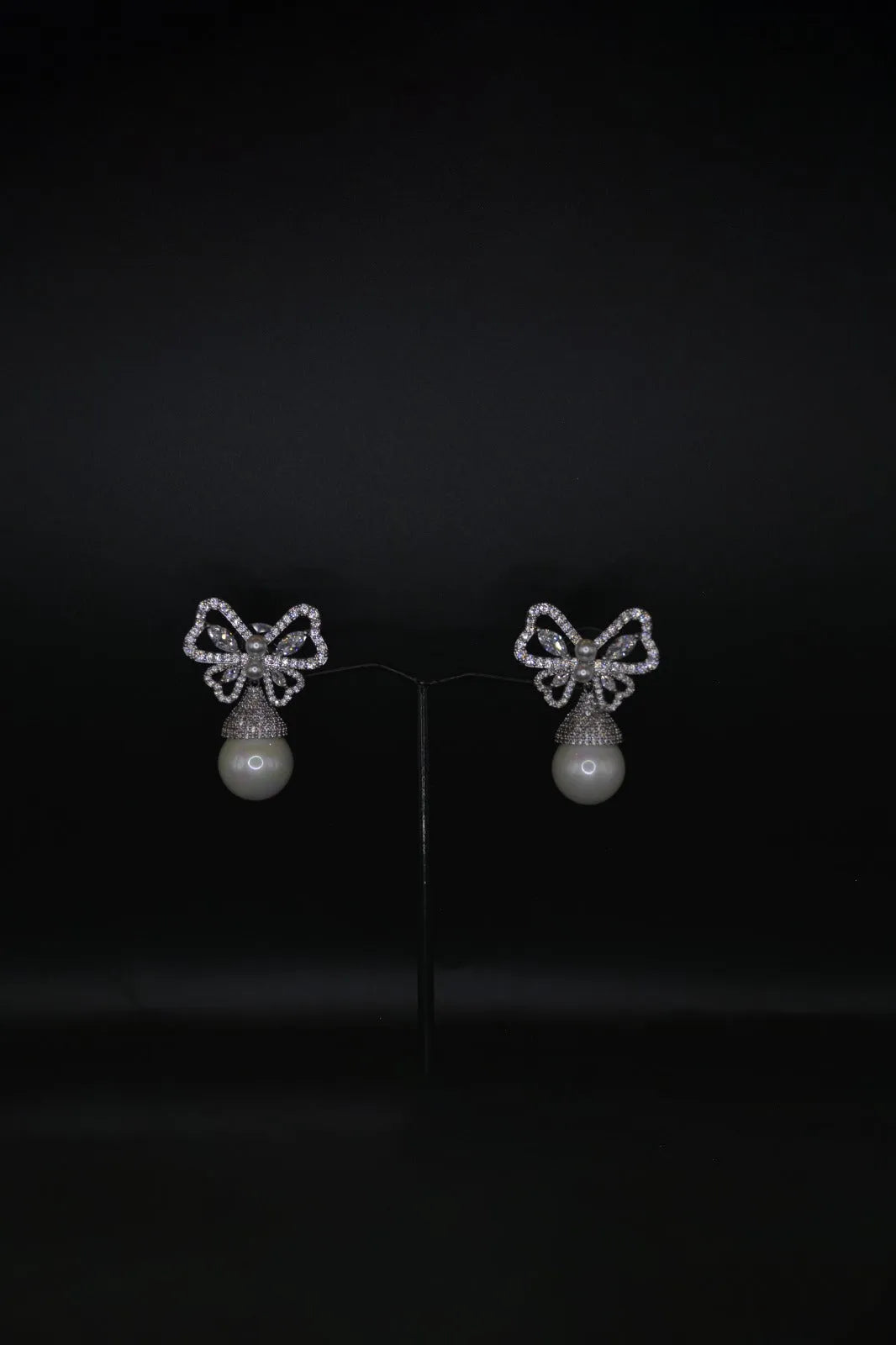 -Bow & Pear Earrings-Bow & Pear Earrings