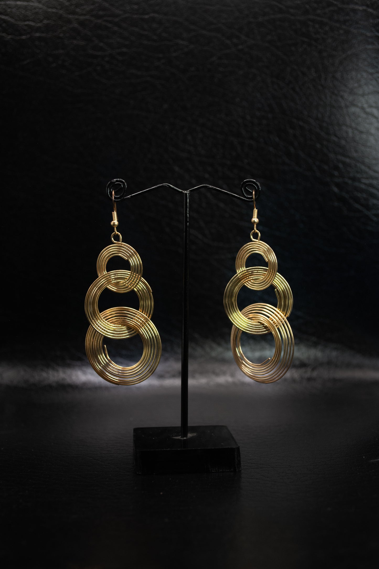 Gold Cascading Loop Earrings