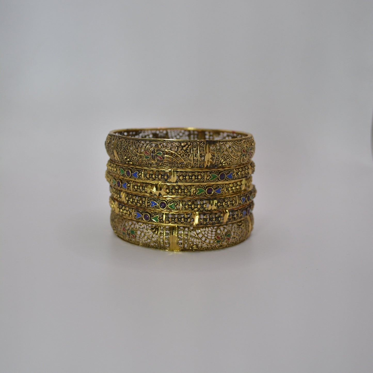 Ornate Lattice work Bangle Set.