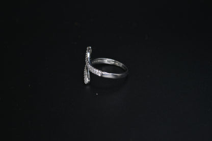 Elegant Twist Silver Ring