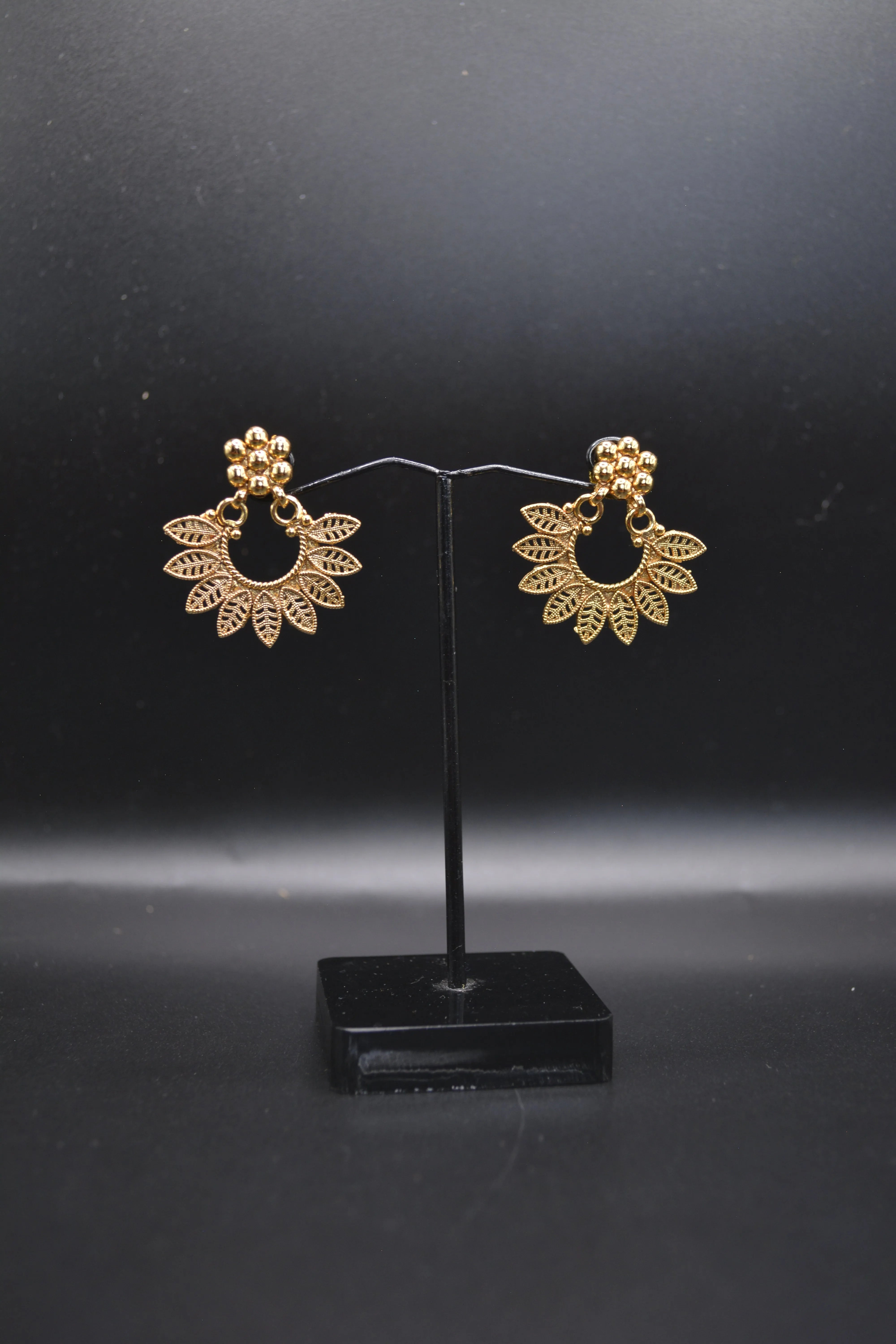 Gold Plated Leaf Jewelry Set - SOVRATI