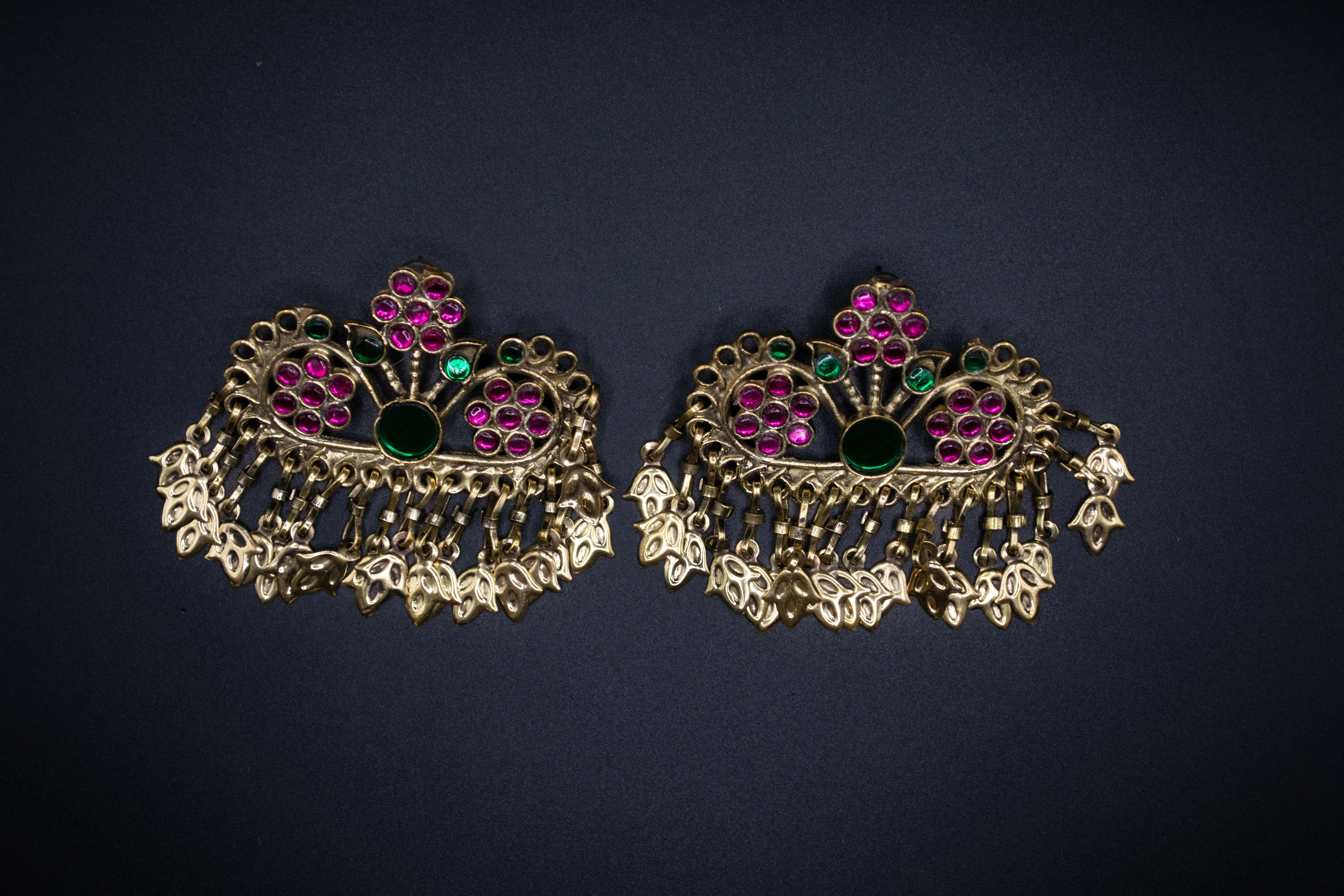 Ornate Gold-Colored Earrings - SOVRATI