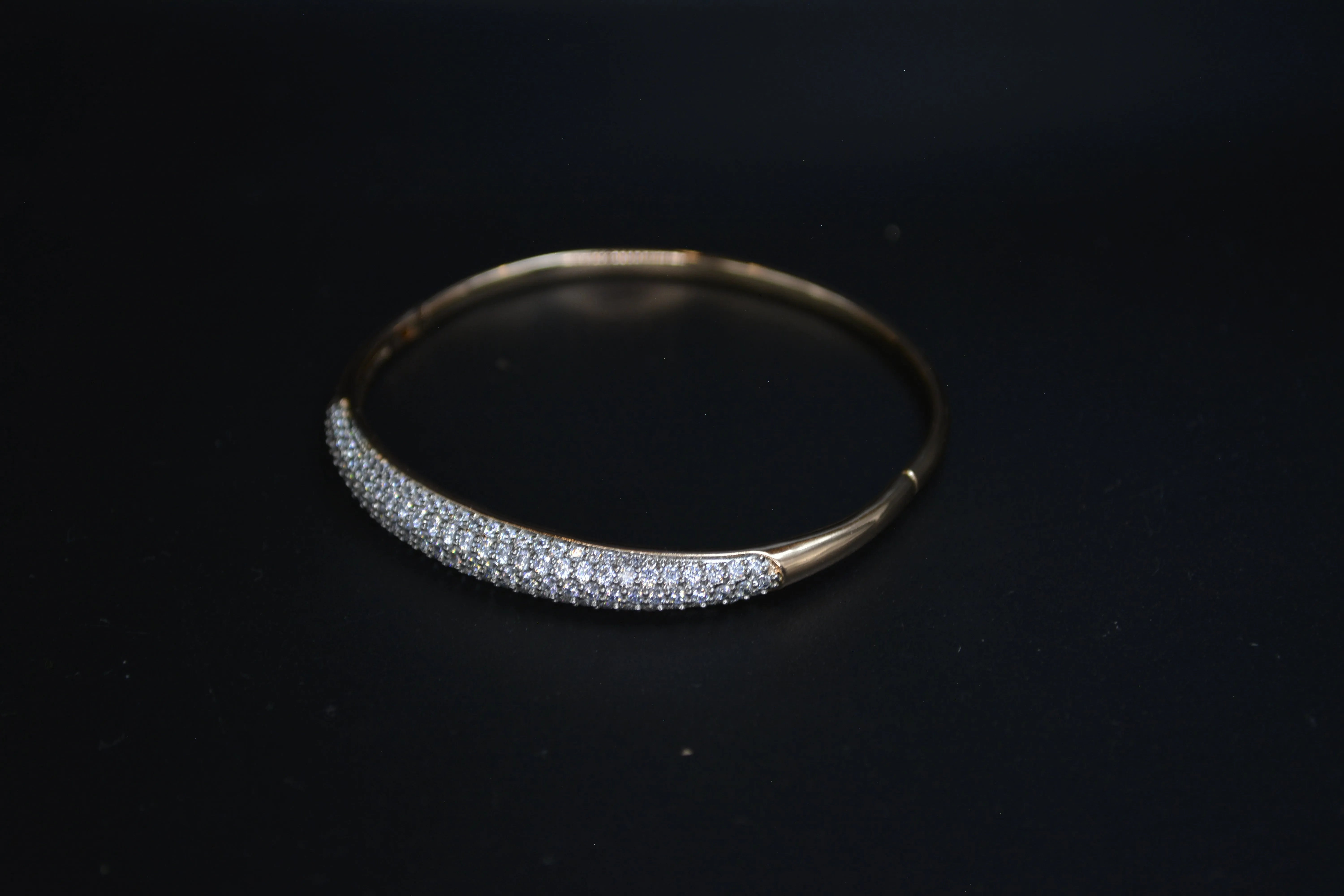 SJB30-Timeless Pave Diamond Cut Bracelet (free size Openable)-Timeless Pave Diamond Cut Bracelet (free size Openable)