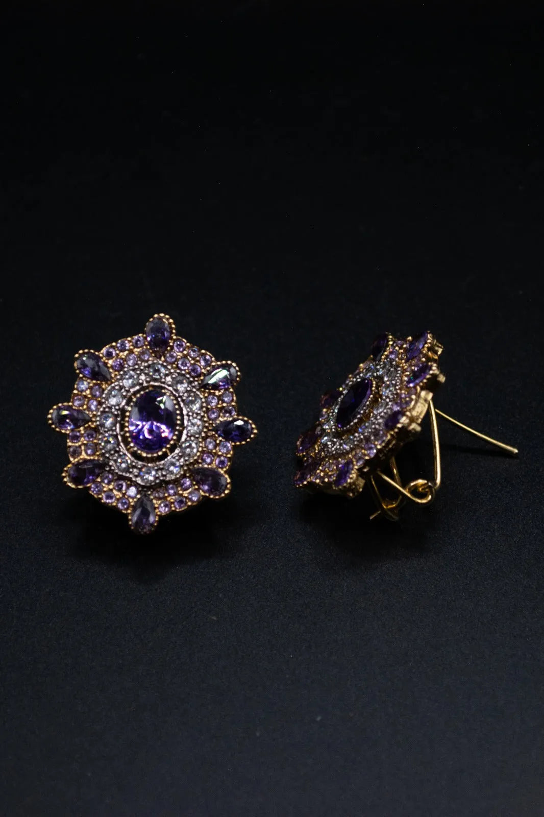 '-Stone and Zircon Gold plated Tops-Stone and Zircon Gold plated Tops