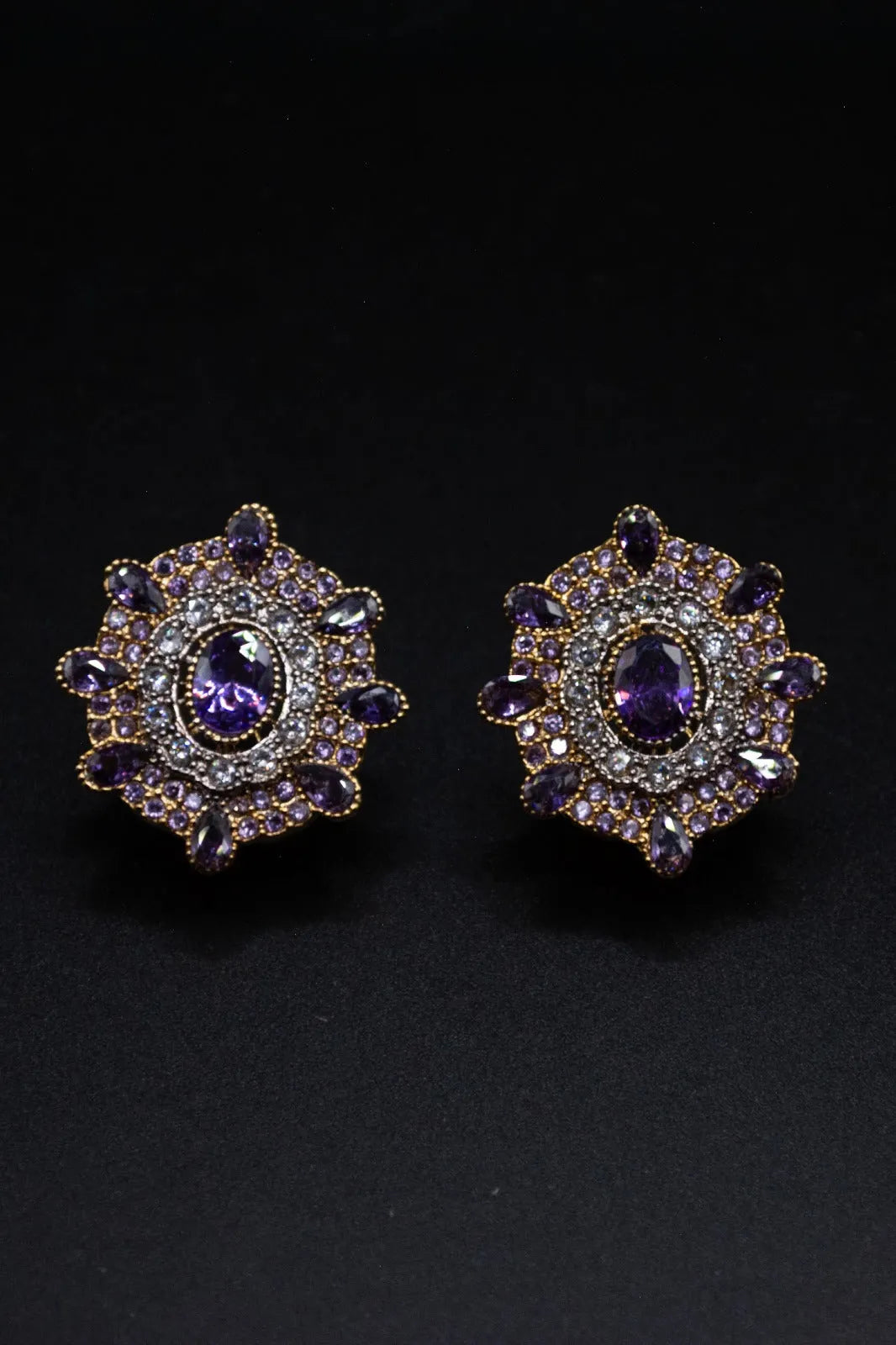 '-Stone and Zircon Gold plated Tops-Stone and Zircon Gold plated Tops