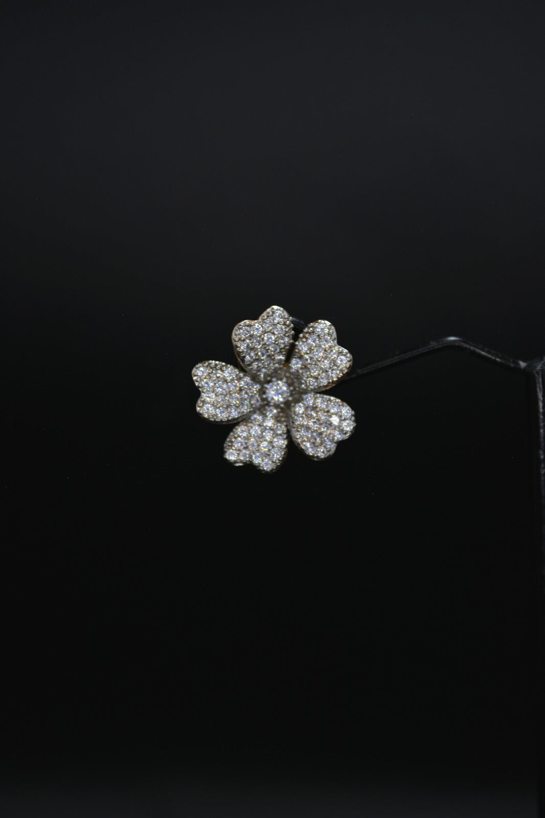 Elegant Diamond Cut Flower Earrings