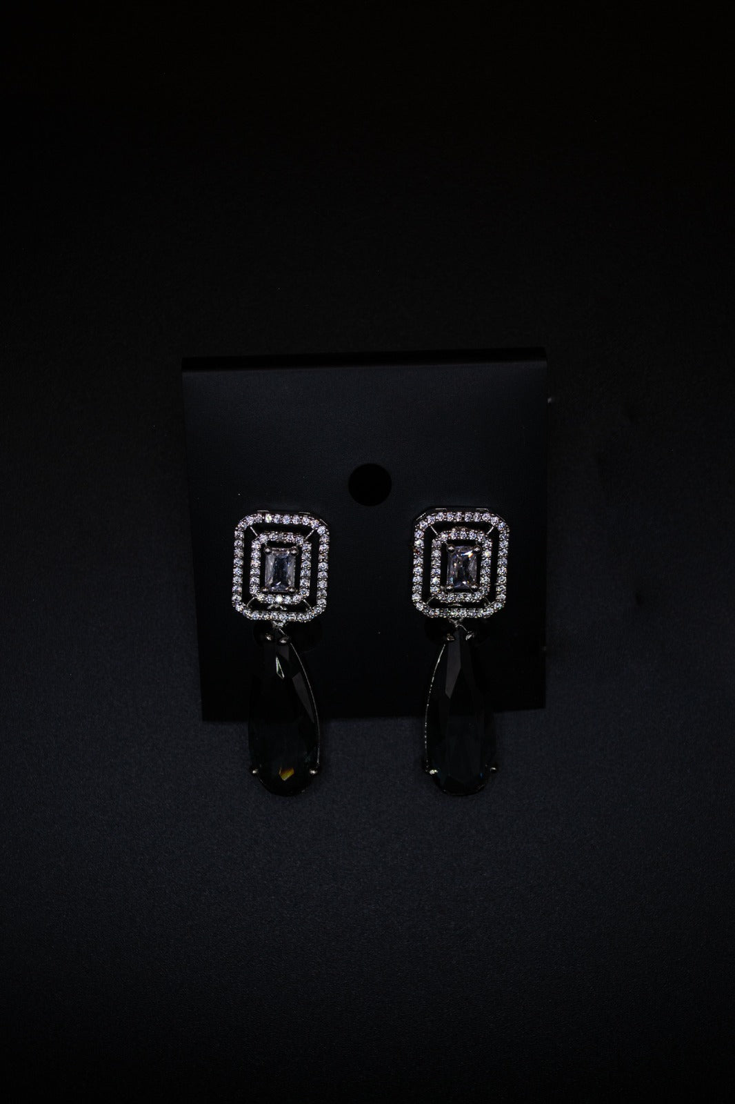 Tear Drop Stone Zirconia Earrings