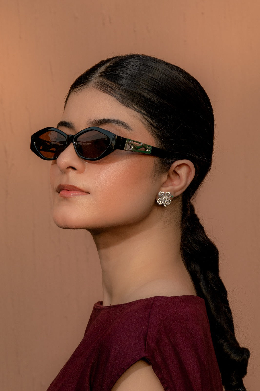 Luxurious four leaf Clover Earrings with crystals