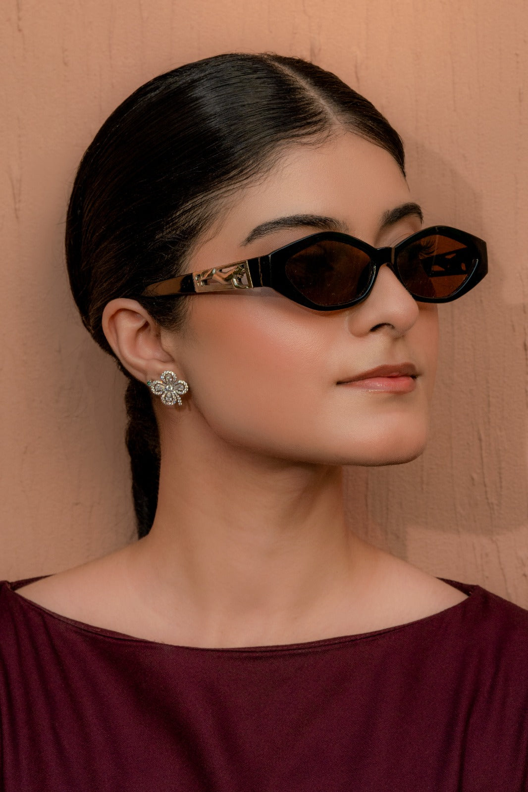 Luxurious four leaf Clover Earrings with crystals