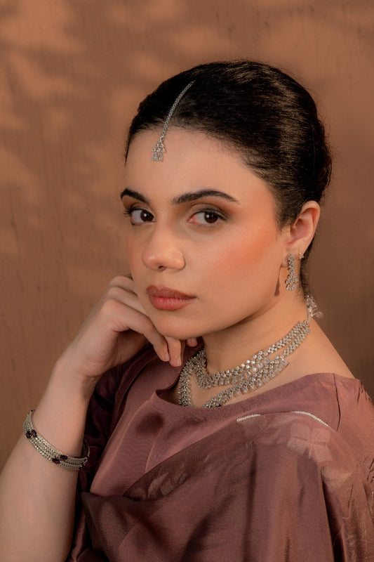 Princess Charm Diamond Cut Layered Necklace