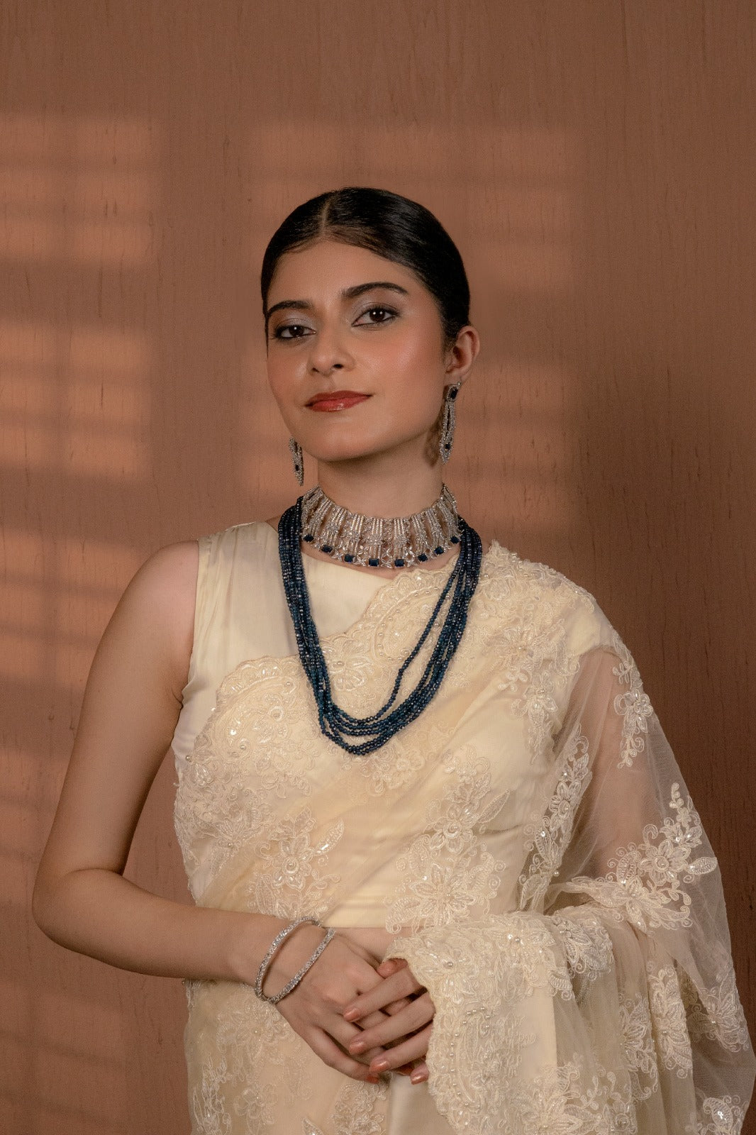 Sapphire Star Studded Choker