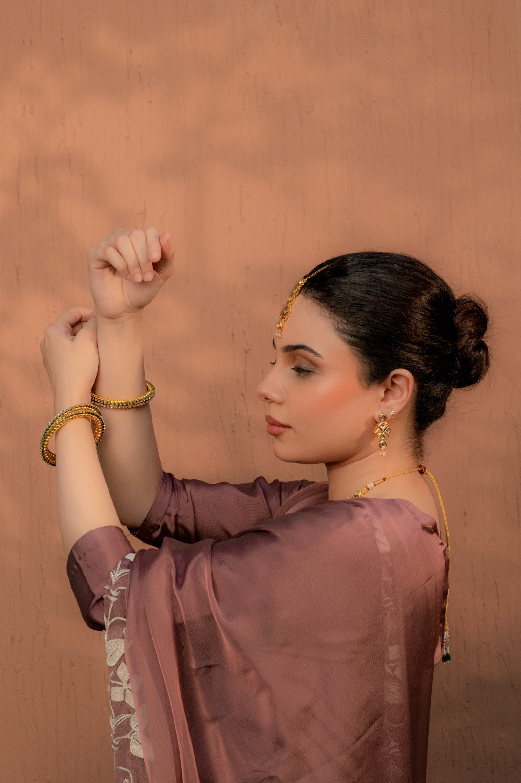 Mina Kundan Bangle (2 Piece)