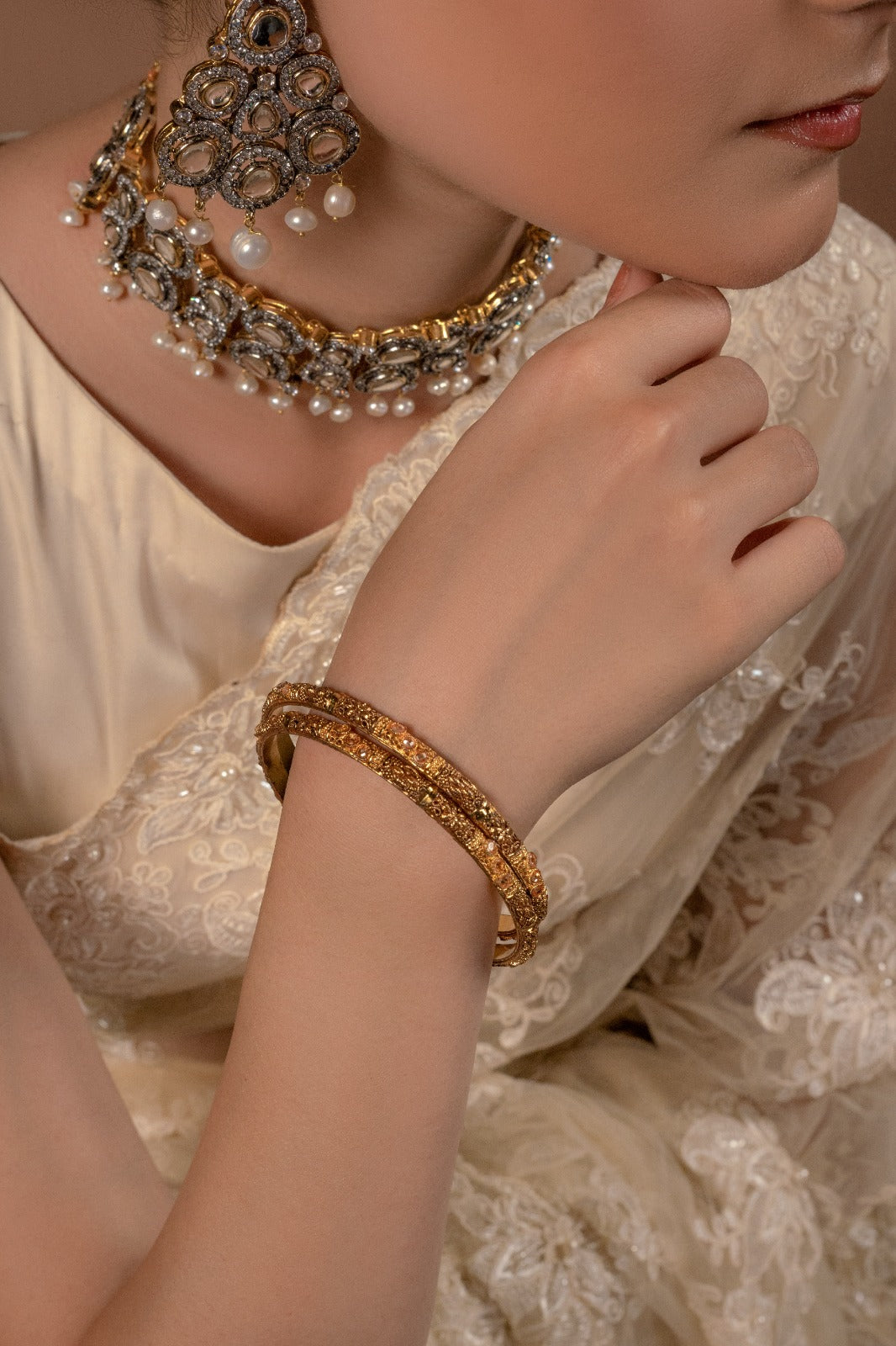 Gold Bangles Pair